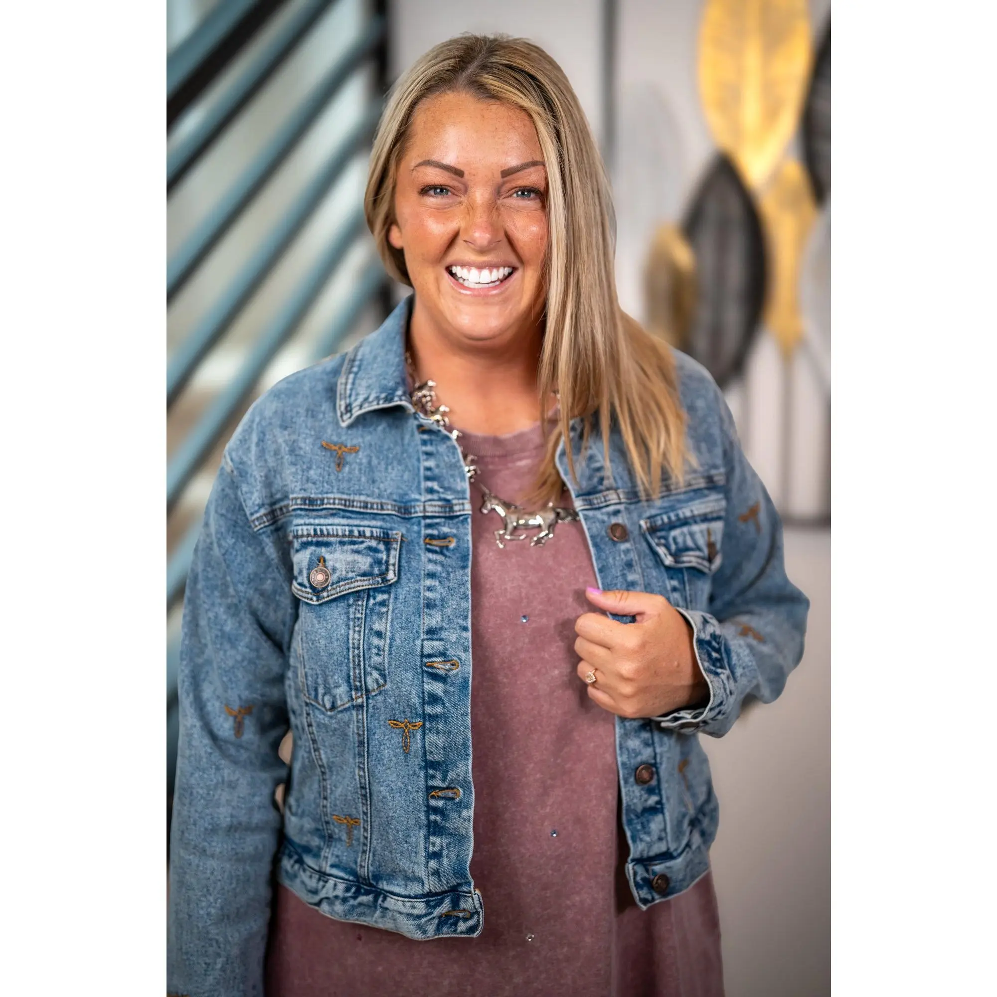 Blue B Wild West Stitch Denim Jacket