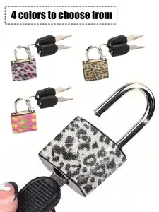 Mini Sparkling Crystal Key Lock - Metal Small Lock With 2 Keys, No Assembly Required, Luggage Lock With Keys, Small Locker Lock, Metal Key Lock For Luggage, Gym Lockers, Bags, School, Gifts, Etc., Padlock
