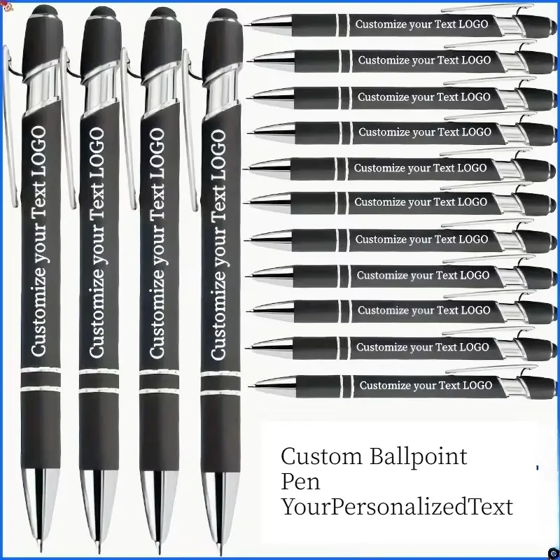 Custom 30pcs Laser-Engraved Ballpoint Pens — Personalized Quotes & Text — Smooth Writing Pens for Teacher Gifts, Office & Father's Day