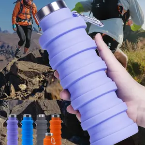Outdoor Silicone Cup 550ML Foldable, Sports Water Bottle, Cycling, Fitness Office Use, Durable Leak-Proof Design, Perfect for Daily Hydration Needs