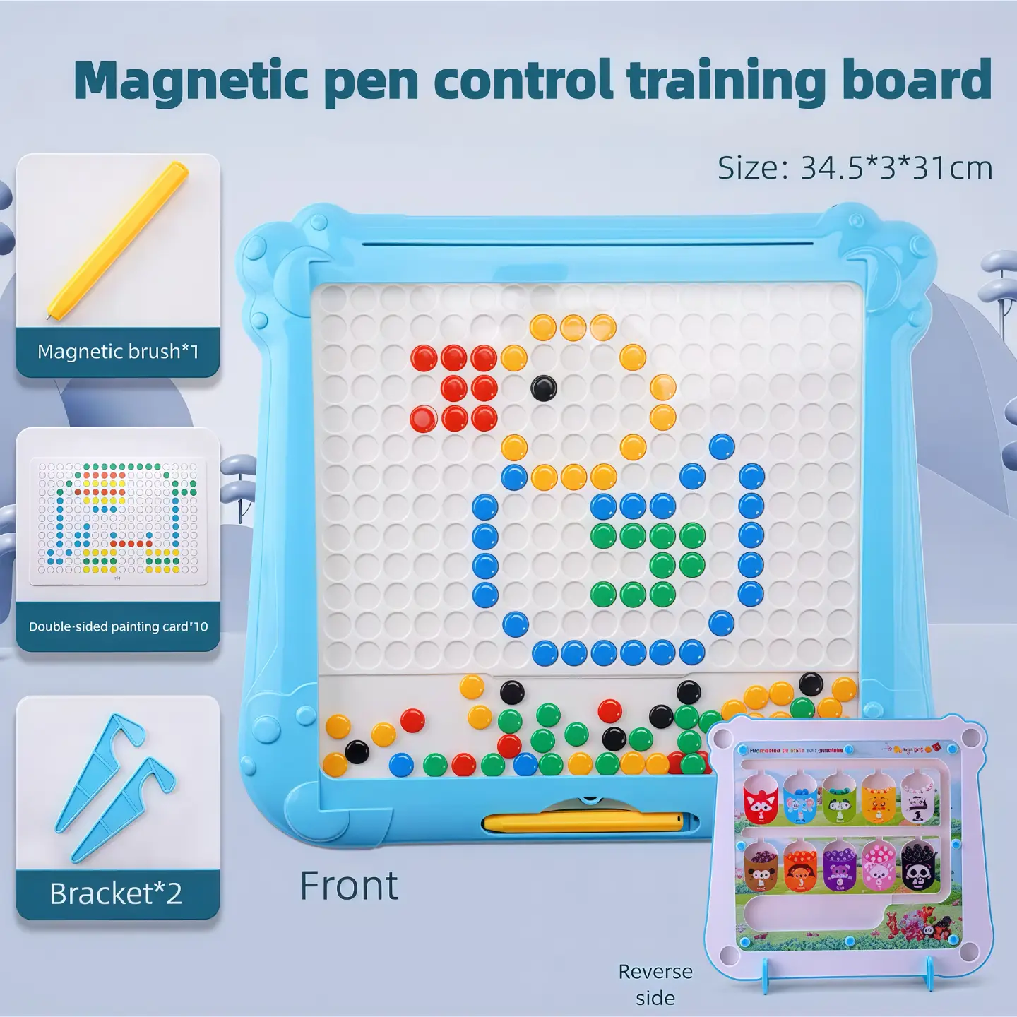 2-in-1 & 3-in-1 Montessori Magnetic Color & Number Maze, Educational Toy for Toddlers Ages 2-5, Fine Motor Skills Game, STEM Puzzle Learning Toy, Birt