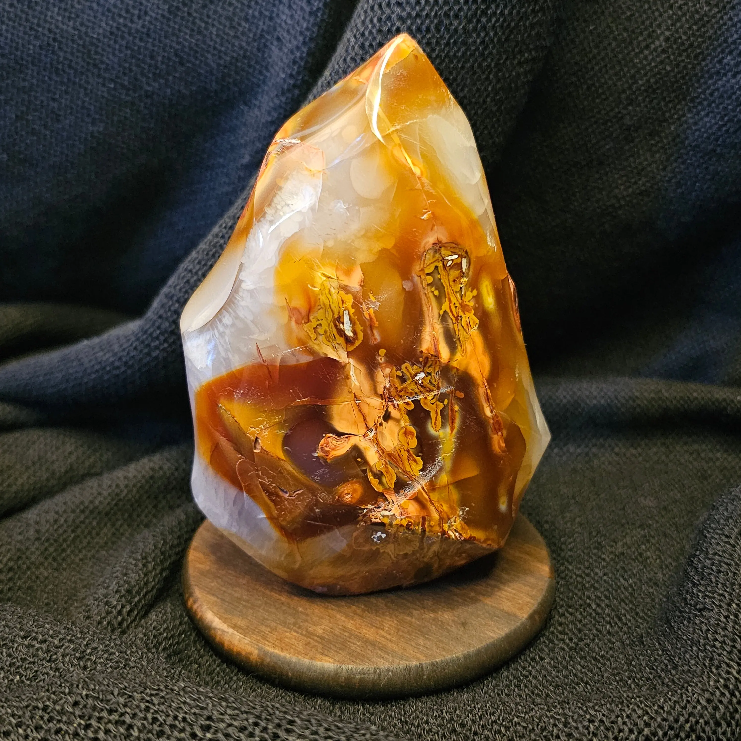 Carnelian Flame Carving - 433g