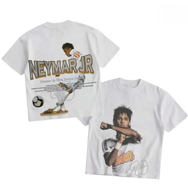 ⚽ [Graphic Tee]Neymar Jr. Graphic Tee & Crewneck – 100% Cotton fashion shirt Adult & Youth Soccer Fan T-Shirt, Neymar Fan Merchandise, Y2K Vintage Summer Streetwear, Unisex Oversized Casual Top for Men, Boys & Kids, Trendy TikTok Fashion Tee, Gift for Soc