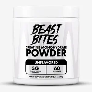 Creapure Creatine Monohydrate Powder (300g / 60 Servings) - Beast Bites