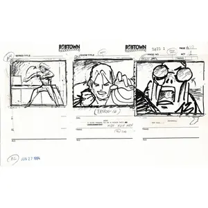 Jim Lee Wildc.a.t.s. Wildcats Production Animation Storyboard Nelvana 1994-5 D1-012