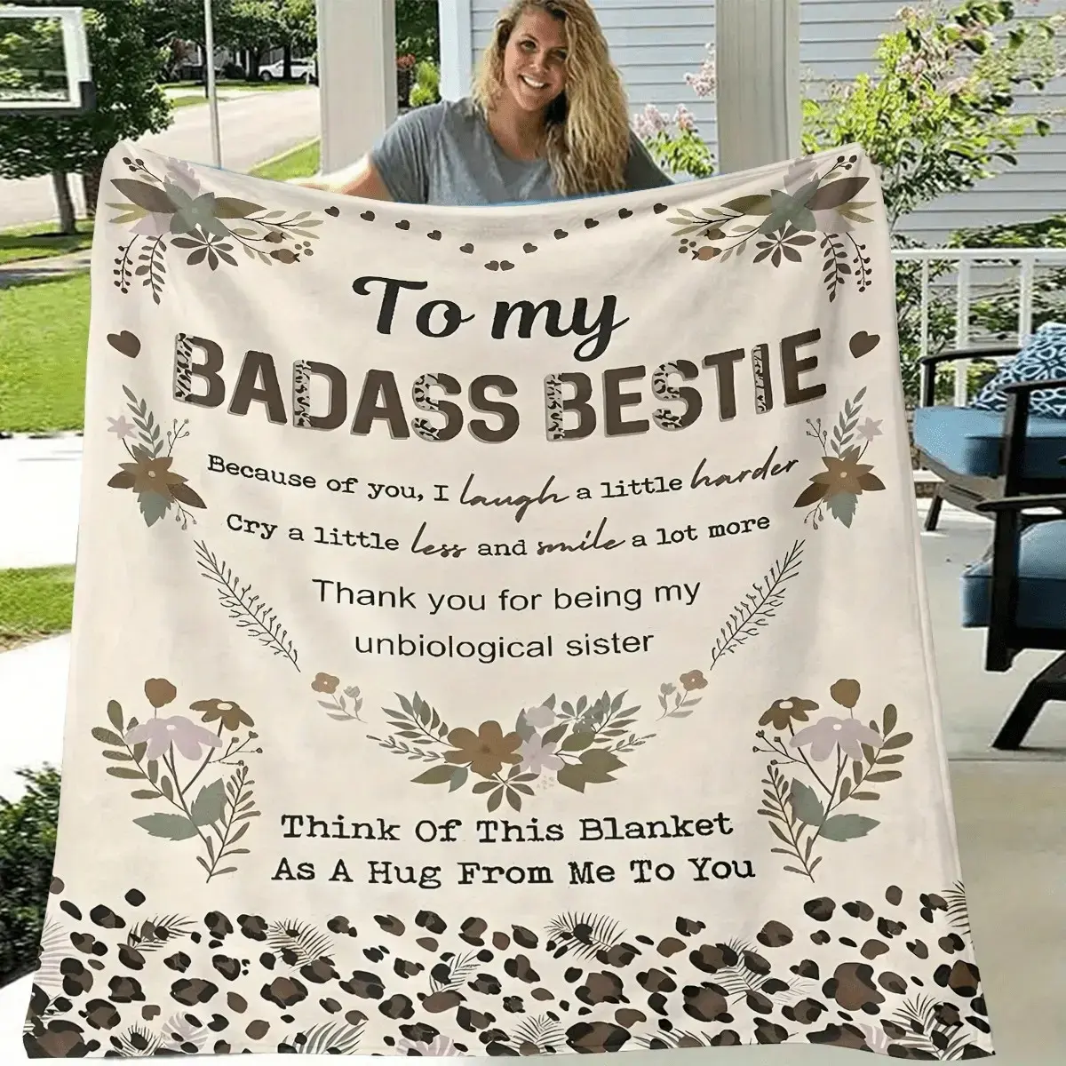 Flannel High-Definition Printed Blanket, Soft Cozy Blanket, Ideal for Sofa, Bed, Travel, Outdoor, Office, Comfortable Nap Mat, Perfect Gift for Sisters and Bffs, Gift Blankets