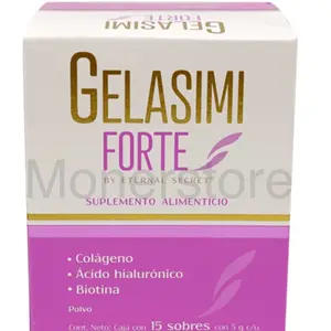 Gelasimi forte Simi Collagen Hyaluronic Acid and Biotin 15 Sachets 5g - Healthcare Edible Dietary Supplement for Hair, Nails & Skin