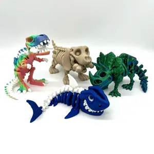 Articulating Skeleton Figurine - Perfect for Home Decor, Desk Decorations, or Fidgets - TRex, Triceratops, Shark, Dachshund