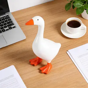 7 Inch Goose Desktop Sculpture Resin Decor, Cute Duck Statue Key Holder Organizer, Aesthetic Room Decor, Desk Decor Accessories, Home Office Decor, Minimalist Animal Figurine, Viral Home Decor, Coffee Table Decor, Cute Room Accessories, Modern Desk Setup