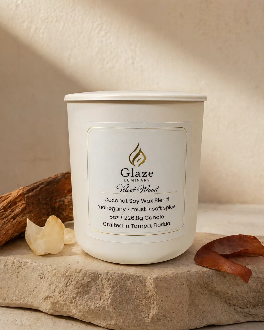 Velvet Wood Candle