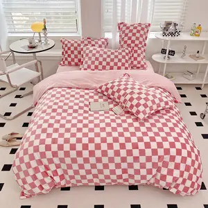 3-Piece Plaid Flannel Bedding Set, Includes Duvet Cover & Pillowcases, Soft & Cozy for Winter, No Filler Included, Modern Bedding Set