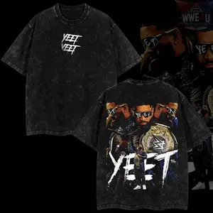 Retro Edition Jey Uso Yeet Usoo - WWE4U Wash Tee Clothes Vintage Cotton Menswear Soft T-Shirt Top graphic unisex Fabric Seamless HKH