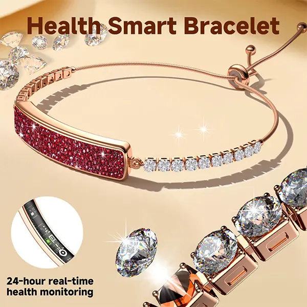 KPEP Women's Smart Bracelet with 2 Bands, 11g Lightweight Design, 24/7 Heart Rate & Blood Oxygen Monitor, Sleep Tracking, Remote Camera Control, 5ATM Waterproof Smart Wristband for Android iOS, Fitness Tracker for Ladies, Mother's Day Gifts