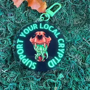 "Support Your Local Cryptid" Acrylic Keychain Charm