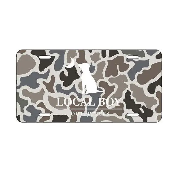 Local Boy Camo Aluminium License Plate, truck accessories, Car tags, front license plate for trucks, custom license plate