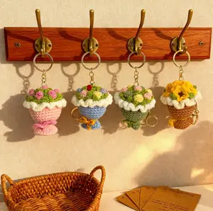 Handmade Emotional Flower Keychain Gifts For Women, Men Mom Dad Friend,Birthday Gifts For Women,Christmas Valentine Mother's Fathers Day Gift