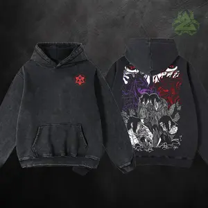 ZagonStore Retro Vintage Limited Edition Itachi Phantom Clan Hoodie - 100% Premium Cotton, Relaxed Oversized Fit, Pre-Washed for Softness, American-Made
