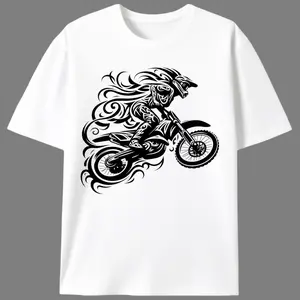 Dirt Bike Tribal Tattoo T-Shirt |   Motocross Rider Graphic Tee |   Dirt Bike Lover Gift