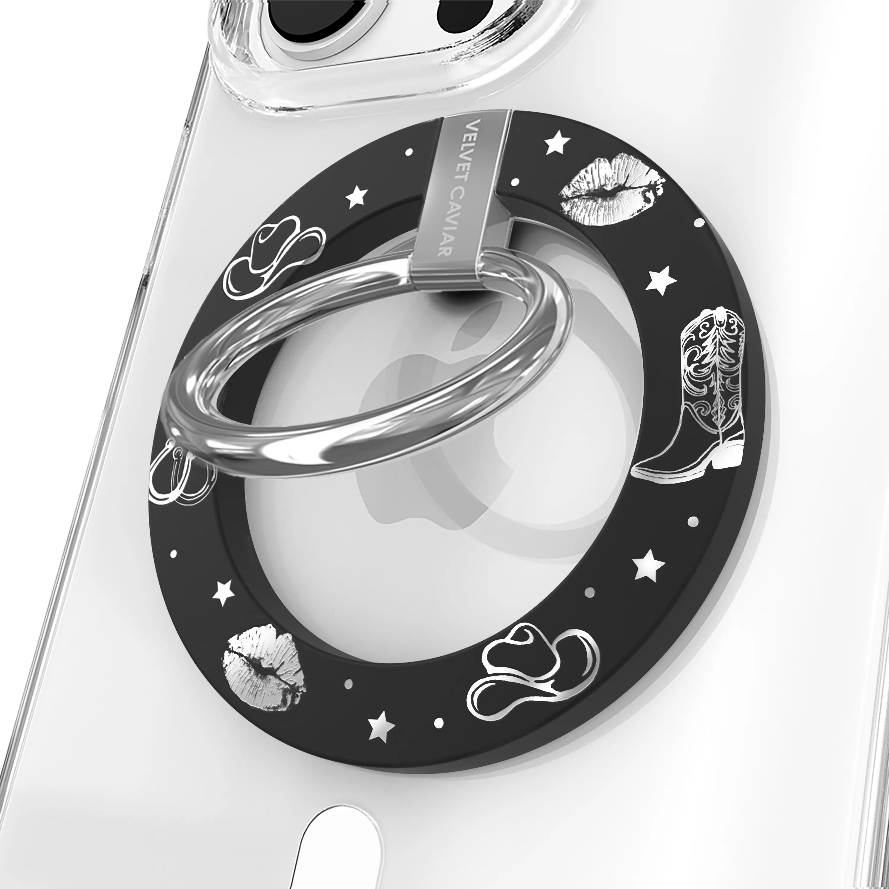 Velvet Caviar Disco Cowgirl MagSafe Grip Ring – Stylish Magnetic Phone Grip & Stand with 1,600g Magnet for iPhone & Cases
