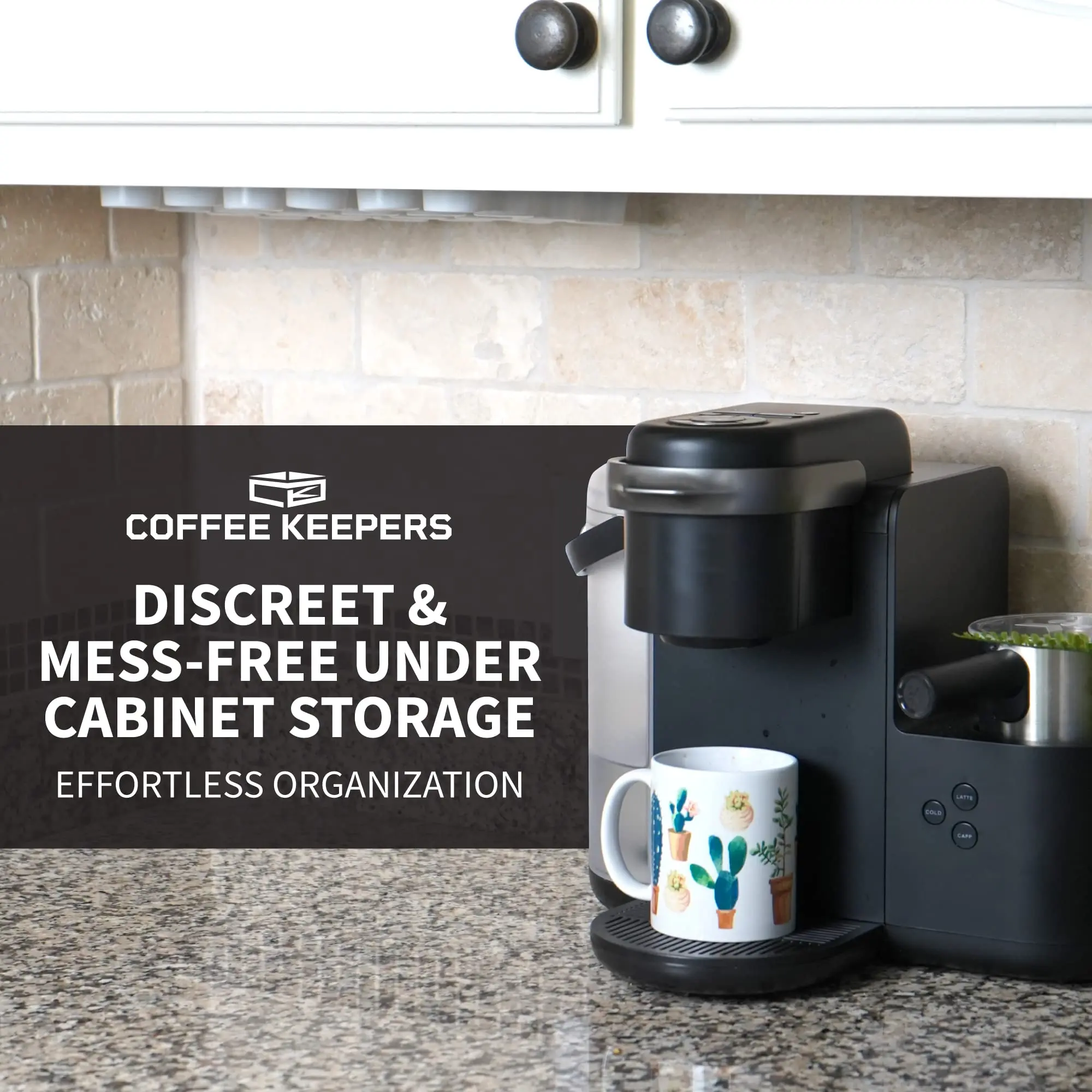 Coffee Keepers Under Cabinet Coffee Pod Holder Black - Nespresso Coffee Keepers Under Cabinet Coffee Pod Holder Black - Nespresso