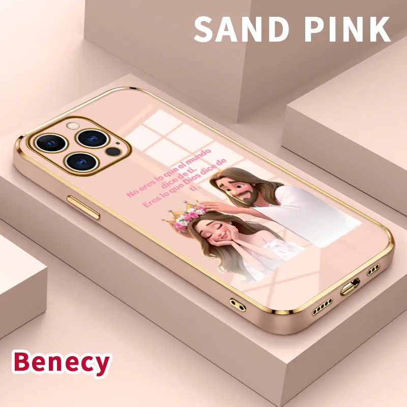 Electroplated Phone Case Soft TPU Silicone Slim Shockproof Cover with Gold Edges, Full Lens Protection & Raised Bezel for iPhone 17, 16, 15 Pro Max, 14 Plus, 13, 12, 11 Series – Sweat & Slip-Resistant, Dirt-Proof, Easy Clean