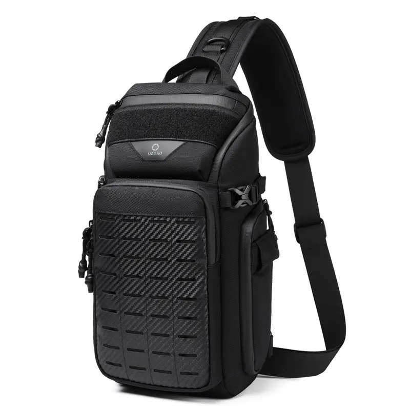 1pc Men's Outdoor Sling Bag, Spacious Waterproof Chest Pack, Multi-functional Wear-resistant Crossbody Bag for Traveling and Hiking, Tactical Style Men's Shoulder Bag, Durable Waterproof Bag
