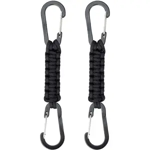 Paracord  Carabiner Clip, D Ring Lanyard Hanger  Hook for Water Bottle, Key, Backpacks, Men, Women