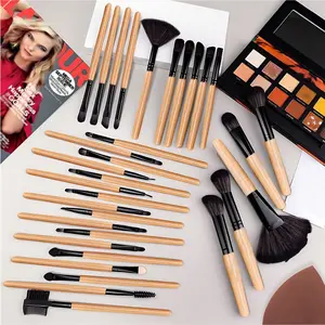 32Pcs Travel Makeup Brush Set - Compact Portable Kit with Case, Soft Synthetic No Shedding Bristles for On-The-Go/Business Trips