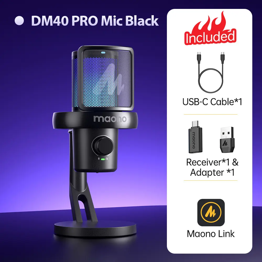 DM40 PRO Black【10 AI Voice Changer】