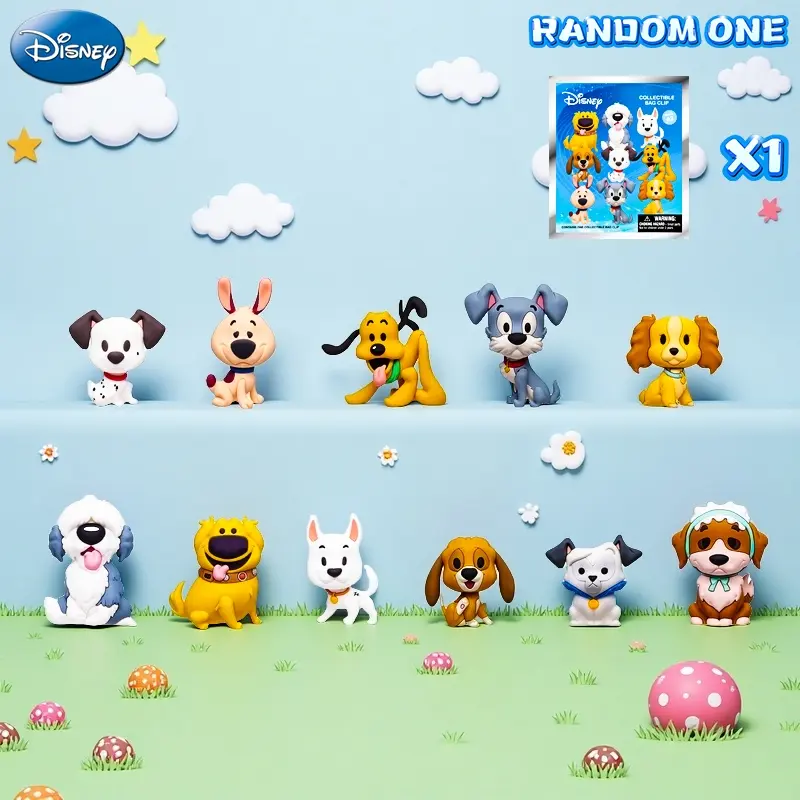 1PC Disney Officially Licensed Cute Healing Style Disney Dog Series Decorative Keychain, Cool Keychains, Keychain Surprise Collectibles, Blind Bag Little Happiness Shopping Eye-catching Goodies Resin Material Daily Travel Friends Party