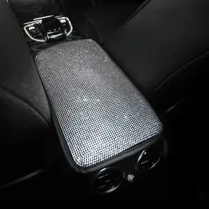 Full Diamond Crystal Armrest Pad Cover, Non-Slip Wear-Resistant Center Console Protector, Removable Washable Car Interior Decor, Universal Fit for Cars & SUVs, Scratch-Resistant Upgrade Kit