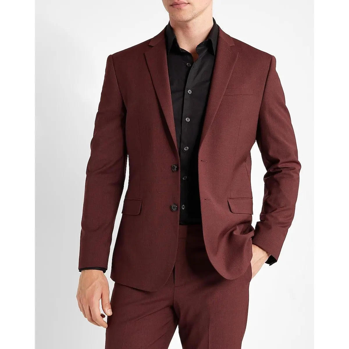 Mens Iconic Maroon Tuxedo Suit