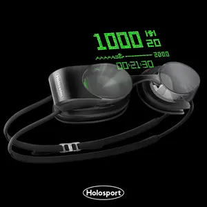Holoswim 2S AR Smart Swim Goggles with Real-Time HUD Stats, Pace, Distance, Time and Laps, Lap Counter, Heads-Up Display Swimming Goggles for Pool Training, Fitness, Adult Swim Workouts, Anti-Fog Training Goggles, No Subscription, Daily Use
