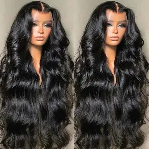 Bling Hair HD Transparent 13x4 13x6 Body Wave Lace Front Wig Brazilian Pre Plucked 4x4 Body Wave Lace Closure Wig Human Hair Wigs For Women 180Density