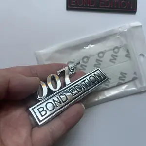 3D Metal Car Stickers 007 BOND EDITION Logo for Trunk, Fender, Body, Door, Motorcycle, Truck Decals, Sticker for Cars, Decorative Modification Accessories