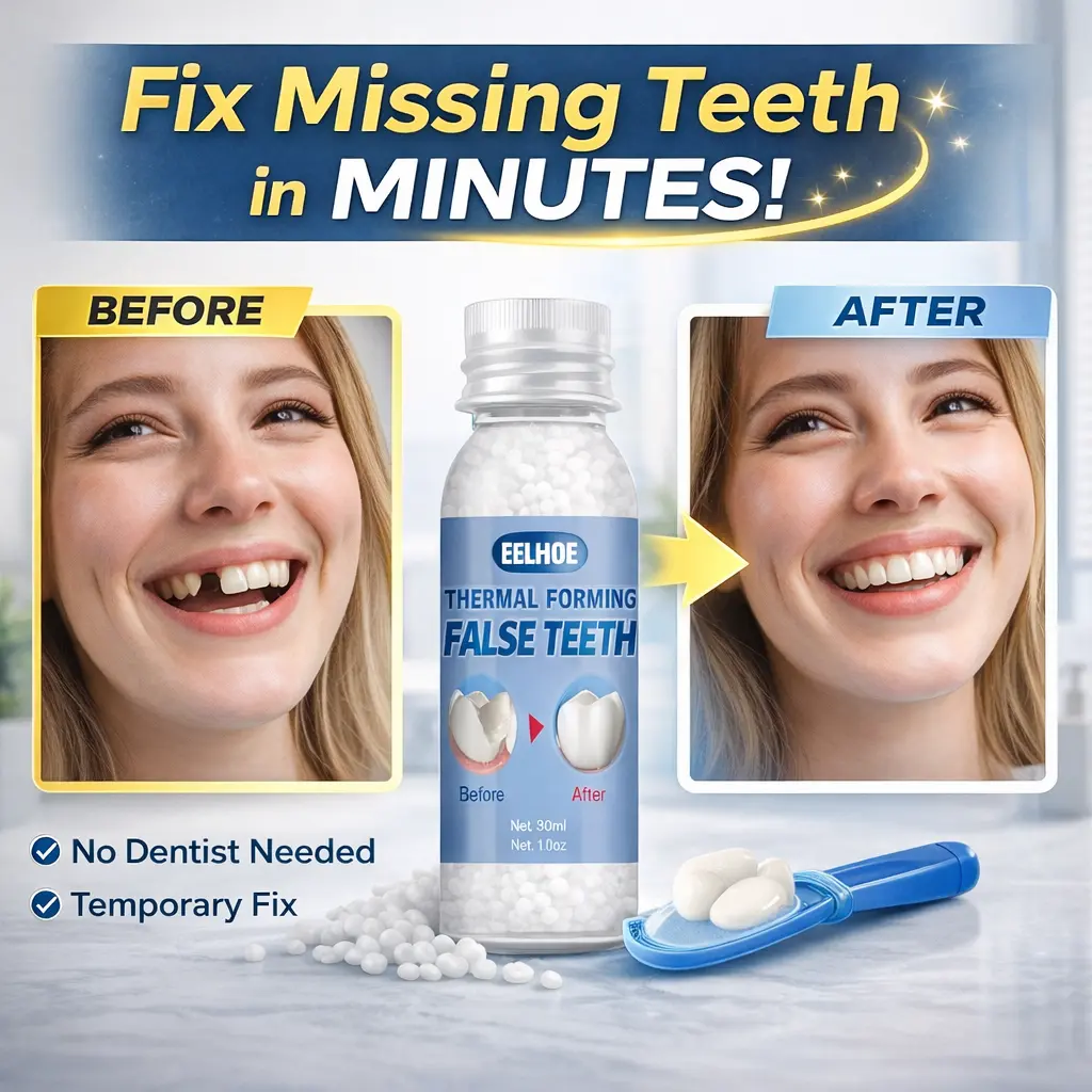 Missing a Tooth? EELHOE Moldable Dental Gel Fixes It in Minutes! Shapeable Denture Pellets