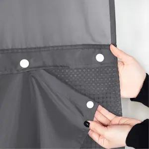 1 Pack Fabric Snap-in Shower Curtain Liner Replacement,Compatible with No Hook Shower Curtain with Snap in Liner, Removable & Water-Repellent,Machine Washable,70x54,Grey