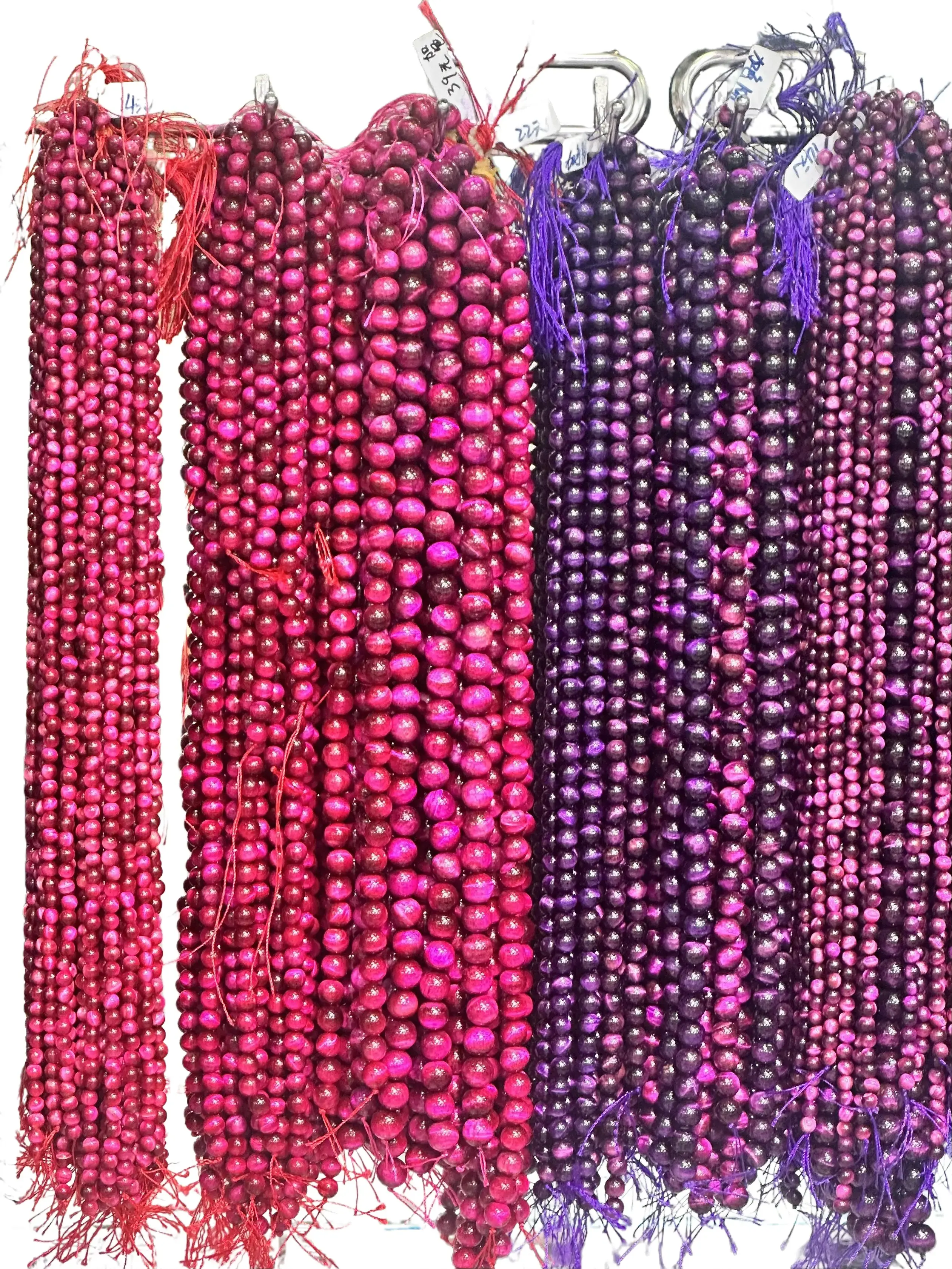 Tiger eye stone loose beads, handmade jewelry making accessories, round bead DIY bracelet and necklace materials, bulk raw materials