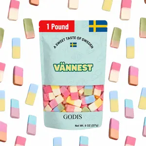 Susa Candy Smarties Squashes Drum Sticks Sweet Sour Mix 1 lb Snack Bonbon Strawberry Cherry Chewy Vegan Friendly Gluten Free