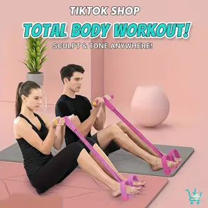 MEVIT Manual Tension Pedal Elastic Band (Eco-Friendly Natural Latex) |   Adjustable Resistance Yoga Stretching Band |   Home Gym Arm & Waist Training Exercise Equipment