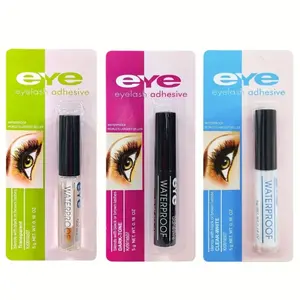 3-Pack Waterproof False Eyelash Glue, Strong Adhesive Mix, High Viscosity Lash Glue for All Types, Eyelash Extension Tool, Cosmetic, Perfect for Music Festivals Parties Daily Use