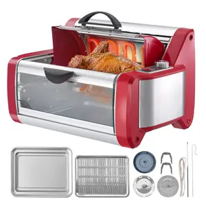 fathersdaygift VEVOR Shawarma Grill Machine, Chicken Shawarma Cooker Machine Countertop, Electric Stainless Steel Broiler Gyro Rotisserie Oven Doner Kebab Machine, for Home Restaurant Kitchen Parties