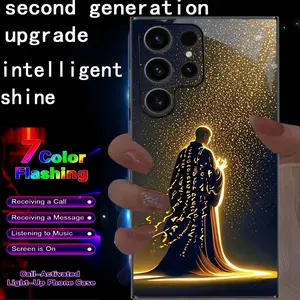The second-generation upgraded intelligent voice controlled luminous phone case, Shell, is suitable for S25Ultra/S24/S22Ultra/S23Ultra/S21Ultra/S20Ultra/S10+/S10/S10 5G/Note20Ultra/Note10+/A55/A54/A53/A52/A35/A34/A33/A25/A23 Intellige