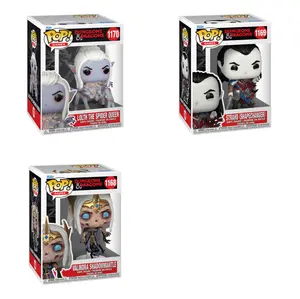 Funko Pop! Dungeons & Dragons (Premium Lolth the Spider Queen,Strahd (Shapechanger) & Valindra Shadowmantle)