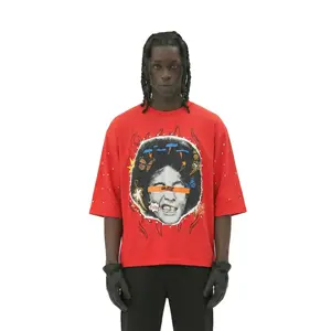 SIMON SN/ Jersey 3/4 Sleeve Crop Top Tee