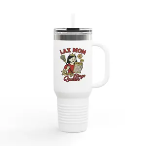 Lacrosse Mom Insulated Travel Mug, 40oz - Perfect for Sports Events, Gifts for Athletes, Summer Adventures, Road Trips, Daily Commute