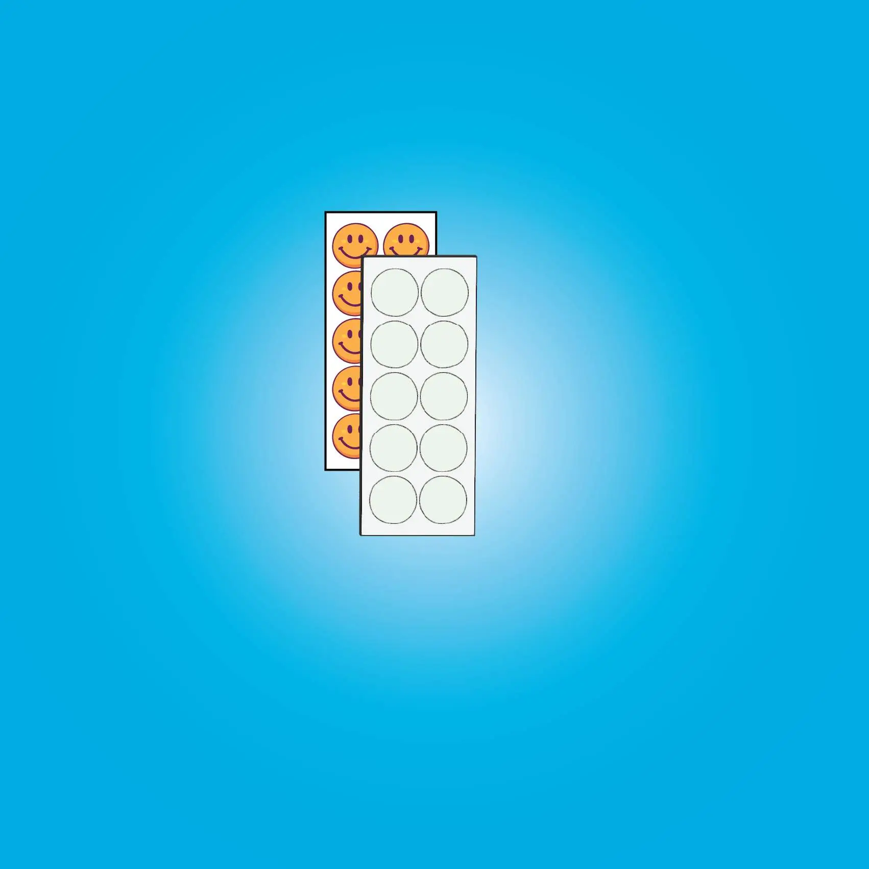 [10 - Pack] Happy Face - Sublimation Earring Blanks - Studs