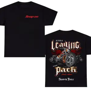 Snap-on Still Leading The Pack T-Shirt – Vintage Motorcycle Biker Graphic Tee, Custom Chopper Streetwear Shirt, Soft Cotton Unisex Garage Rider Apparel Gift for Biker Lovers