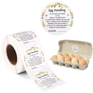 500 count Farm  Egg Carton Date Stickers, 2 Inch Round Self-Adhesive Labels for Unwashed  Eggs Packaging Egg Handling Stickers  for Chicken Quail Farms & Backyard Farmers