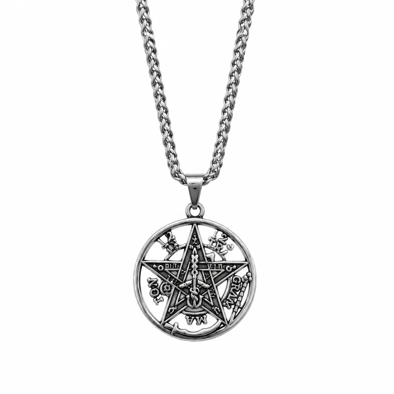 Witch Necklace Pentagram Pendant Gothic Witch Jewelry Wiccan Necklace Mystic Pentacle Charm Necklace Spiritual Energy Jewelry Alternative Gothic Accessories